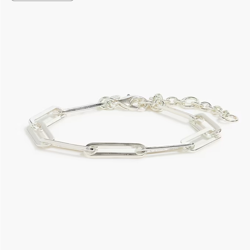 J Crew Factory silver Paper-clip link bracelet.